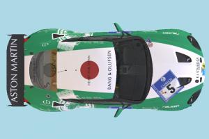 Race Car Aston Martin V12 Zagato Race Car-3
